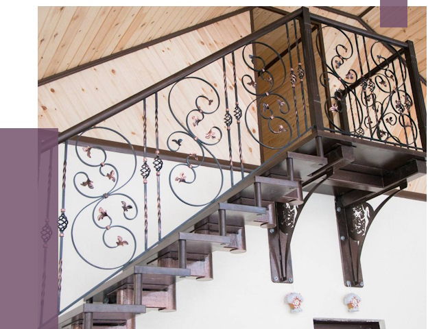 Кованые лестницы в Ялуторовске от 80566 руб. под ключ