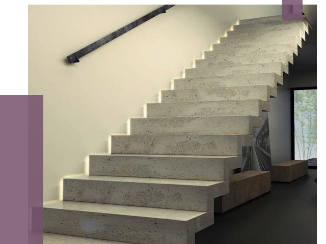 Облицовка бетонных лестниц в Ялуторовске от 4648 руб/м2 