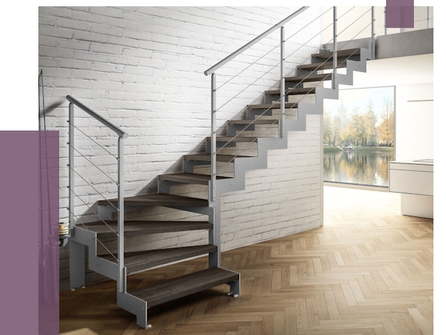 Г-образные лестницы под ключ в Ялуторовске от 37443 руб. | ПРОЛЁТ-Лтр