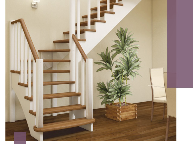 Г-образные лестницы под ключ в Ялуторовске — изготовление и монтаж