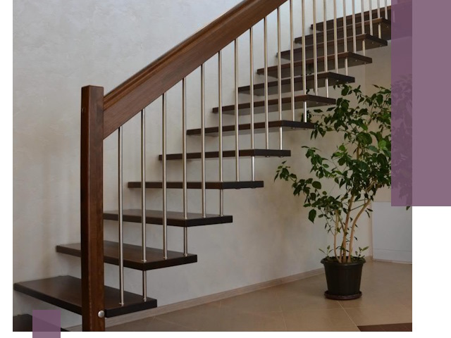 Лестницы на больцах под ключ в Ялуторовске – изготовление и монтаж