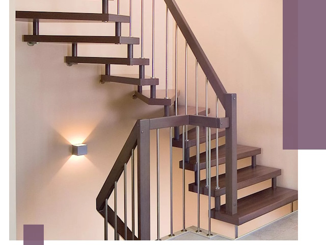 Изготовление лестниц на больцах в Ялуторовске под ключ