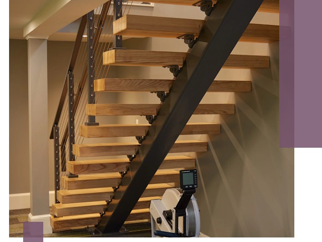 Лестницы на монокосоурах под ключ в Ялуторовске - изготовление и монтаж