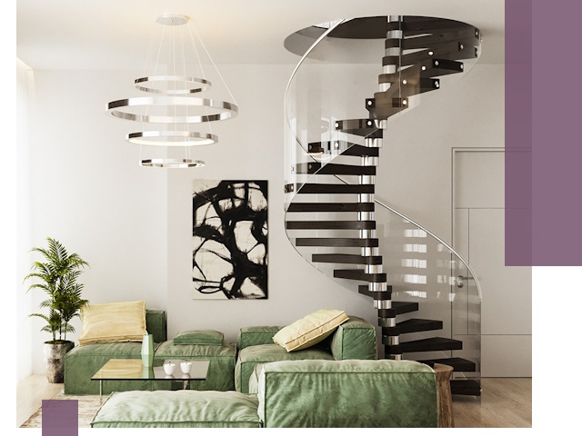 Лестницы для двухуровневой квартиры в Ялуторовске — изготовление и монтаж