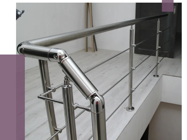 Перила из нержавеющей стали в Ялуторовске от 9090 руб. под ключ | ПРОЛЁТ-Лтр