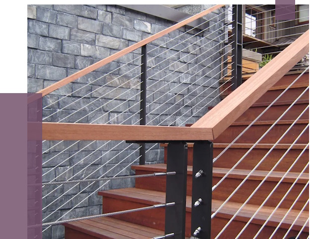 Тросовые перила под ключ в Ялуторовске от 7850 руб.