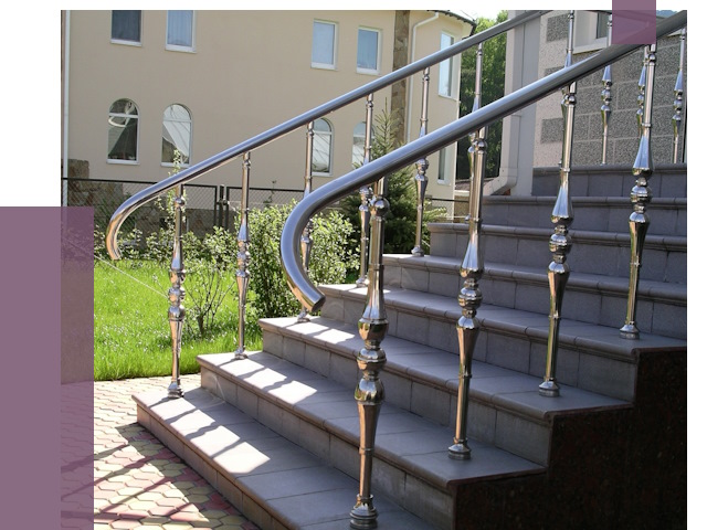 Перила для крыльца в Ялуторовске от 10845 руб. — монтаж ПРОЛЁТ-Лтр