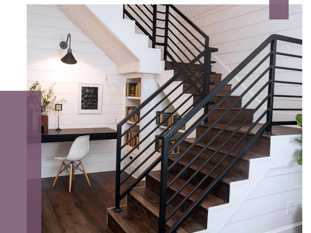 Перила для лестницы в доме в Ялуторовске от 7489 руб. — ПРОЛЁТ-Лтр