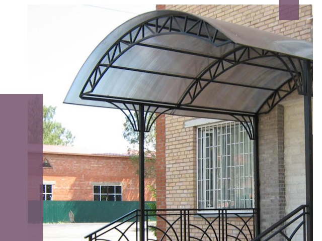 Металлические навесы и козырьки в Ялуторовске от 12911 руб.