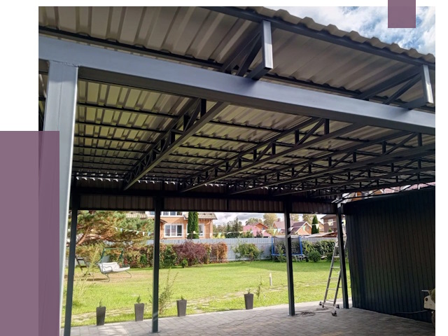 Монтаж навесов в Ялуторовске от 7437 руб. — установка навеса | ПРОЛЁТ-Лтр