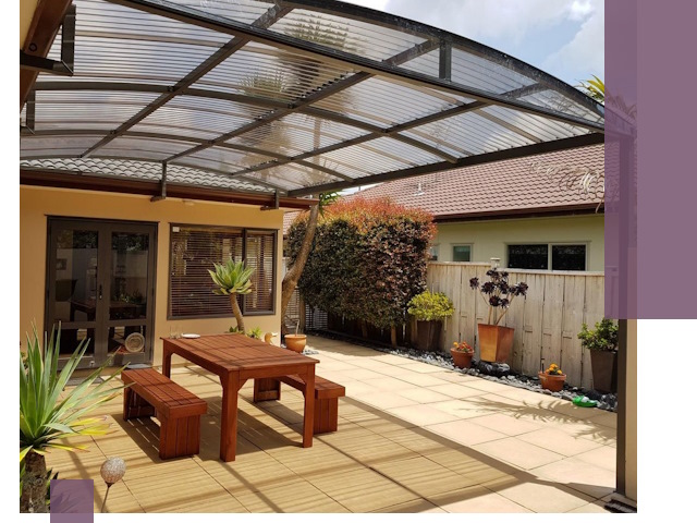 Навесы во двор под ключ в Ялуторовске — изготовление и монтаж