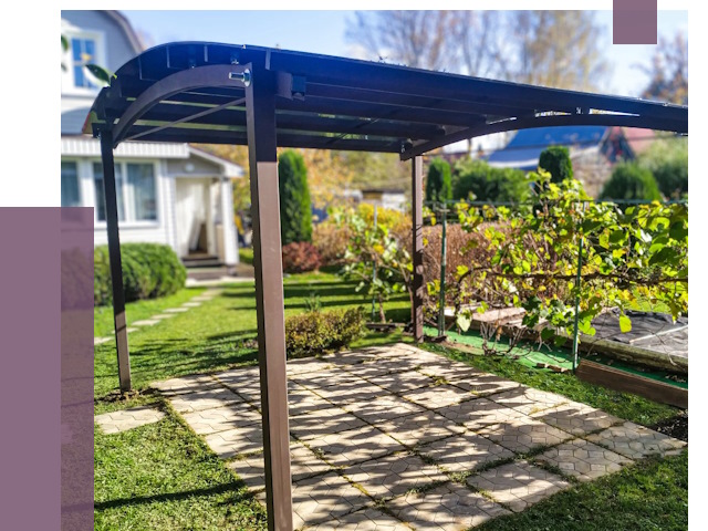 Навесы для дачи в Ялуторовске от 12860 руб. под ключ — ПРОЛЁТ-Лтр