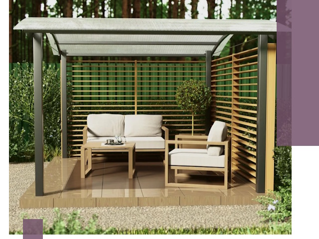 Навесы для дачи в Ялуторовске: изготовление, монтаж и демонтаж