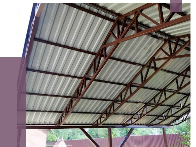 Навесы из профнастила в Ялуторовске от 7437 руб. | ПРОЛЁТ-Лтр