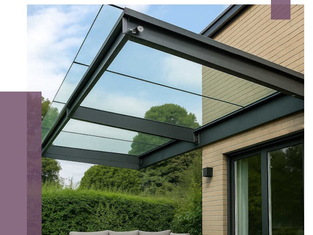 Стеклянные навесы и козырьки в Ялуторовске от 12395 руб.