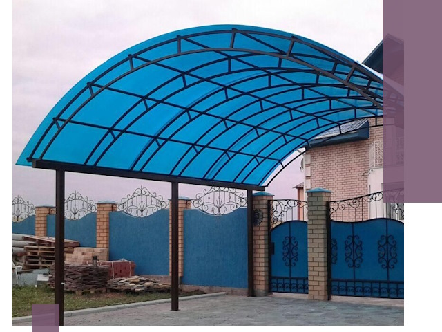 Арочные навесы под ключ в Ялуторовске — изготовление и монтаж