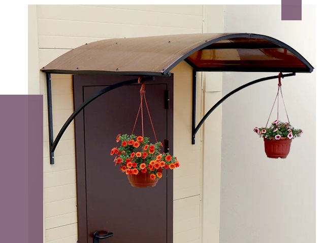 Козырьки над входом в Ялуторовске от 14977 руб.  | ПРОЛЁТ-Лтр