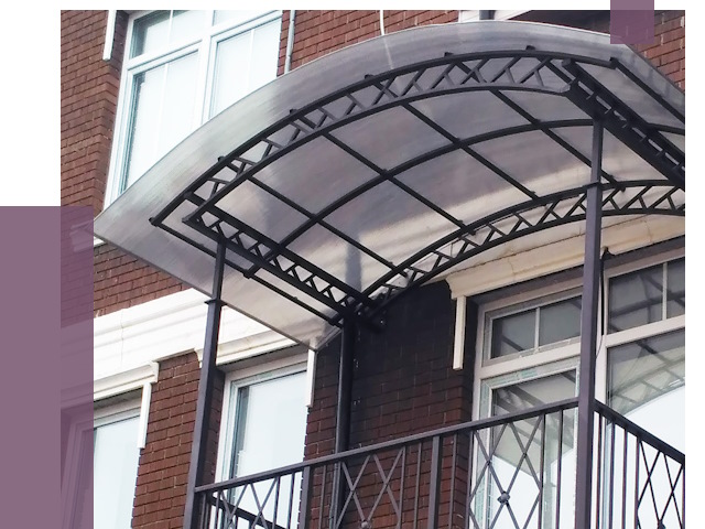 Козырьки над балконом в Ялуторовске от 8728 руб.  | ПРОЛЁТ-Лтр