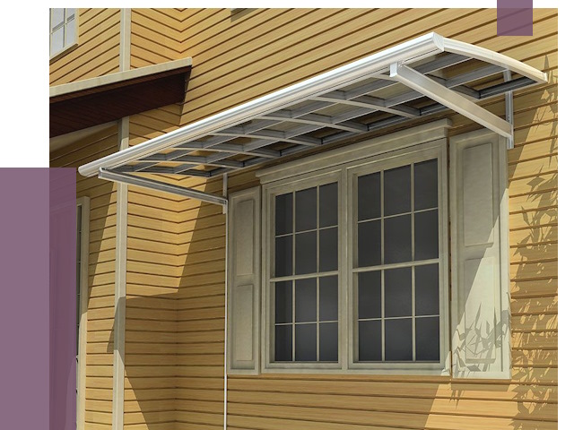 Козырьки над окнами в Ялуторовске от 7695 руб. — монтаж, покупки | ПРОЛЁТ-Лтр