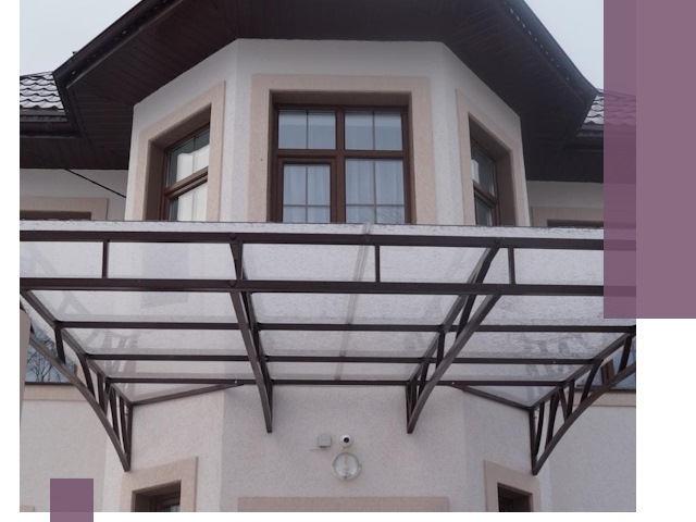 Козырьки из поликарбоната под ключ в Ялуторовске