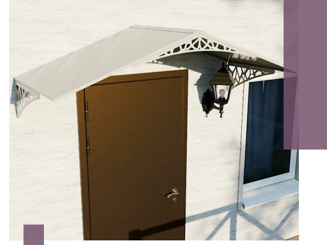 Металлические козырьки на входы и террасы в Ялуторовске