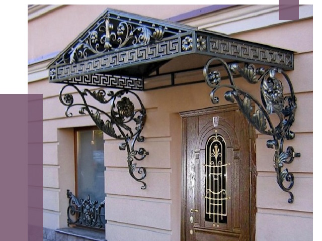 Кованые козырьки в Ялуторовске под ключ от 12860 руб. — ПРОЛЁТ