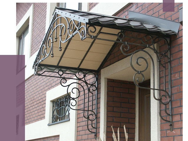 Двускатные козырьки в Ялуторовске под ключ от 12911 руб.