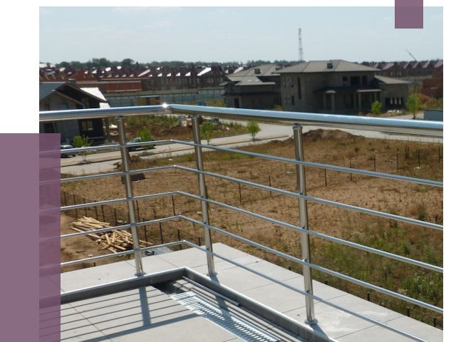 Парапеты из нержавеющей стали в Ялуторовске от 8057 руб. за м² | ПРОЛЁТ-Лтр