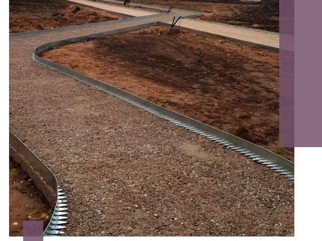 Металлические бордюры под ключ в Ялуторовске — изготовление и монтаж