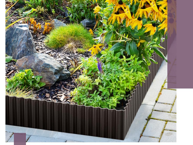 Металлические бордюры для клумб в Ялуторовске — производство и монтаж